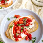 Whipped Ricotta Roasted Strawberry Toast