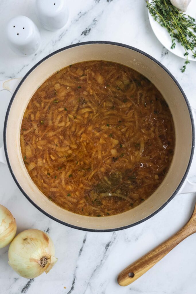 Soup simmering